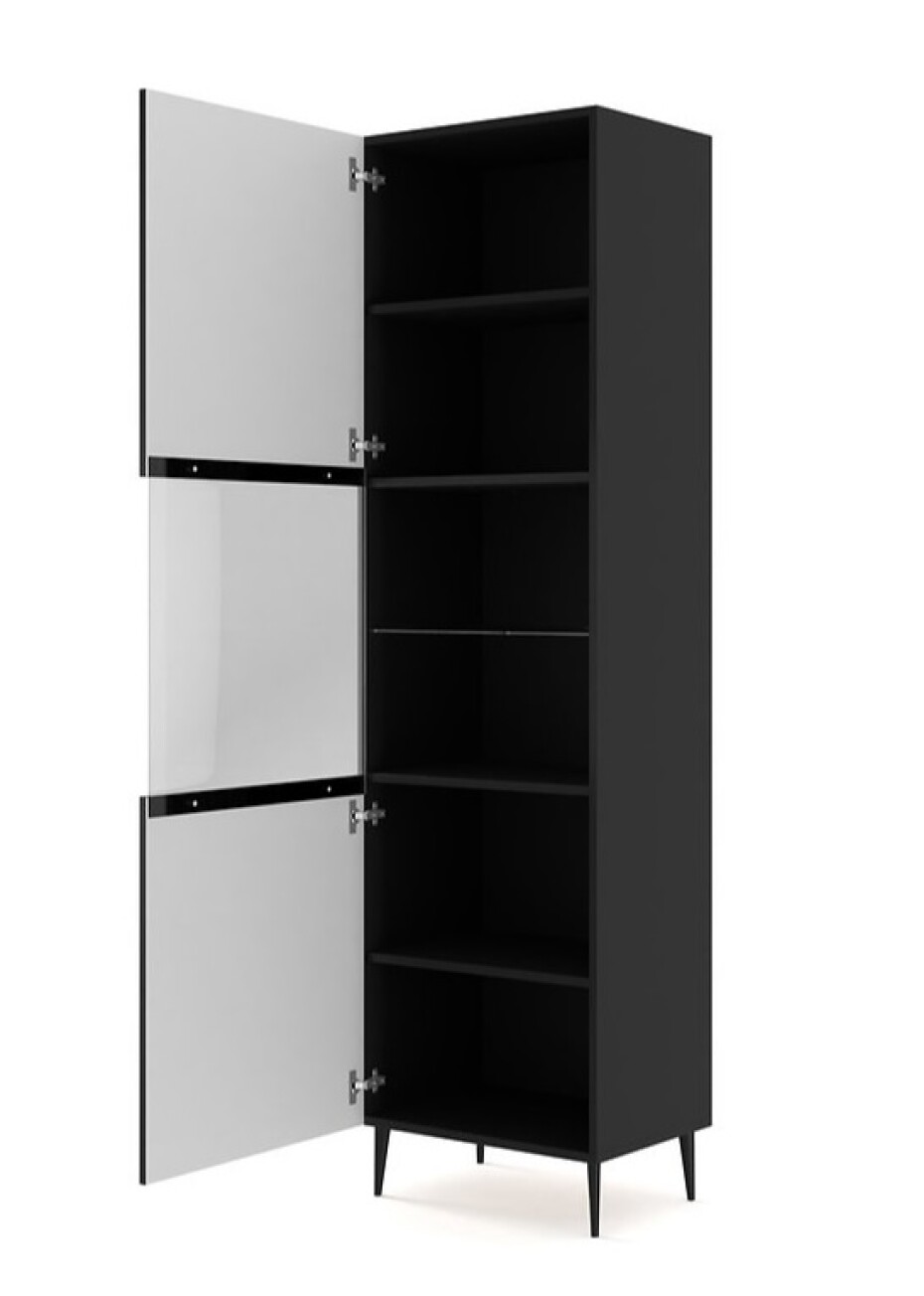 ARTBm Vitrína RAVENNA B 1DS 60 | černá matná Provedení: Černý mat / černá podnož - main (5)
