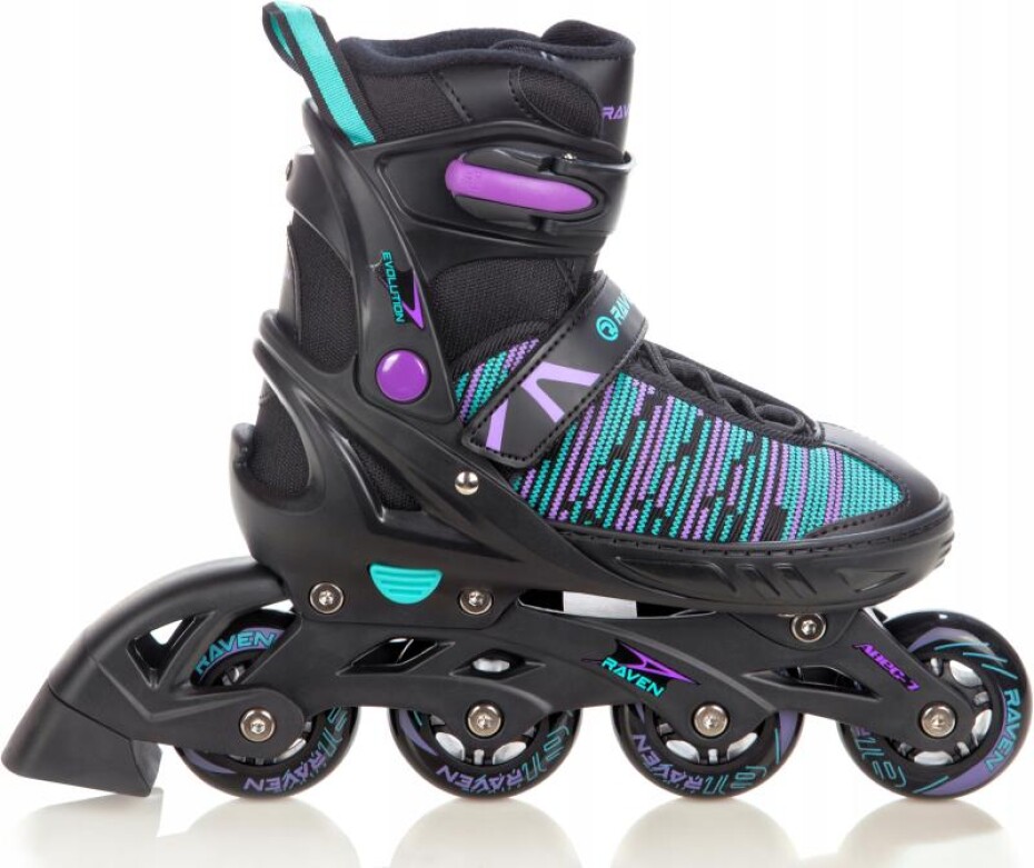 Raven Cande Black/Mint/Violet dětské kolečkové brusle - main (0)