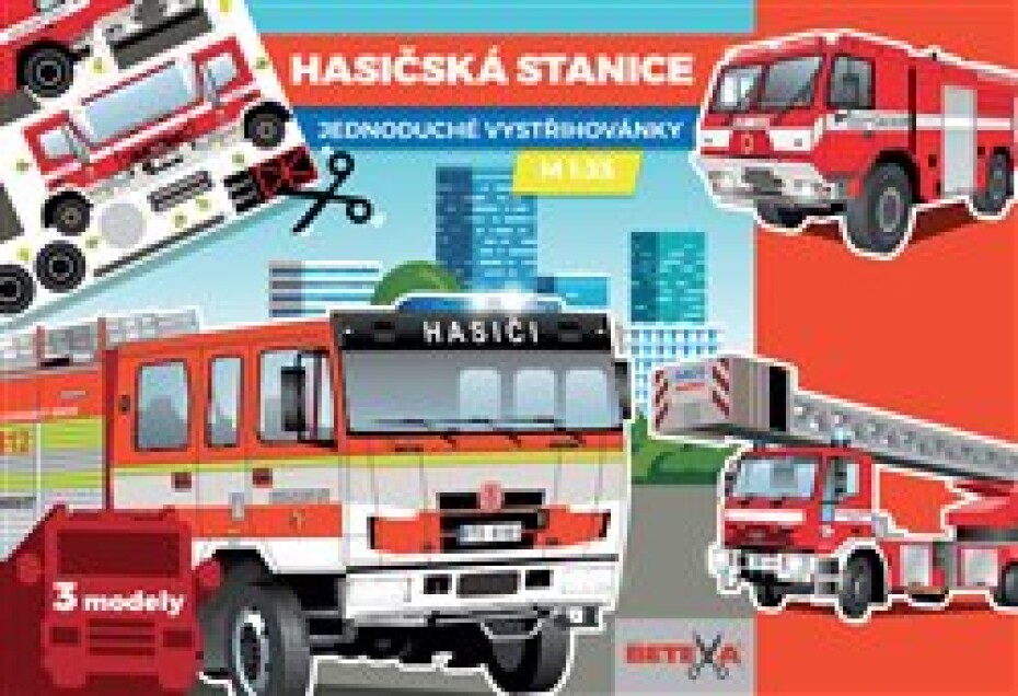 Hasičská stanice jednoduché papírové vystřihovánky - main (0)