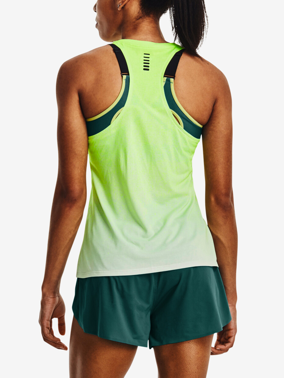 Under Armour RUSH CICADA SINGLET zelené - main (5)