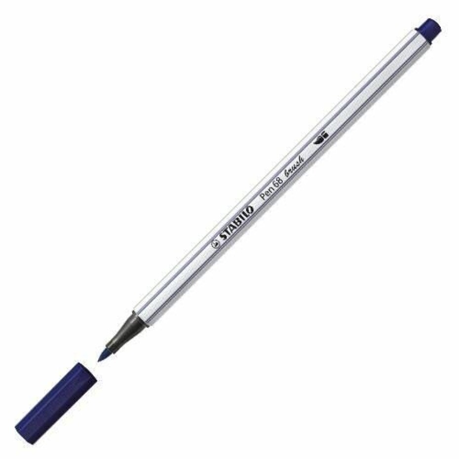 Fixa STABILO Pen 68 brush modř pruská - main (0)