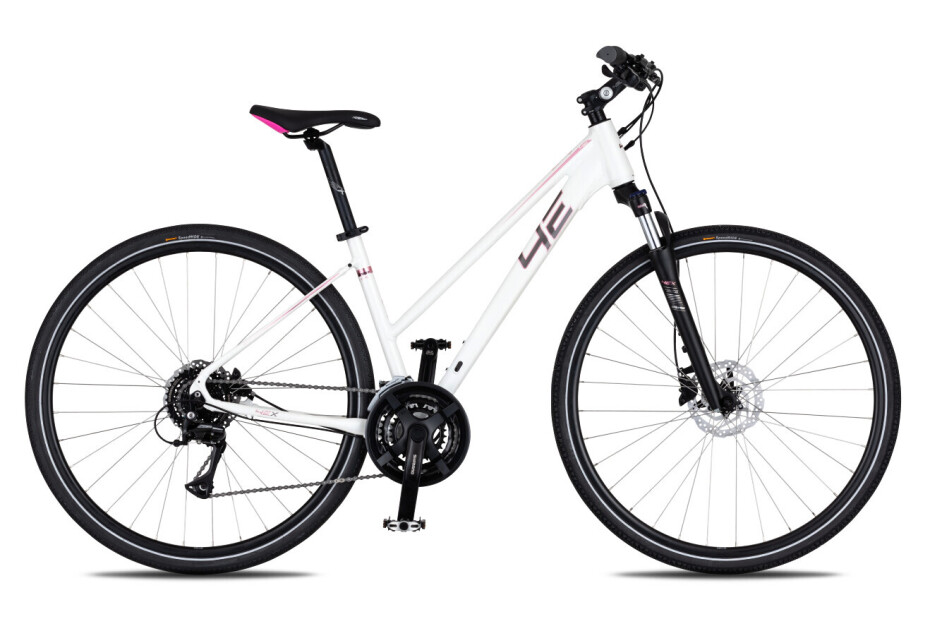 Krosové kolo 4EVER  EMILY DISC white / metal pink M - main (0)