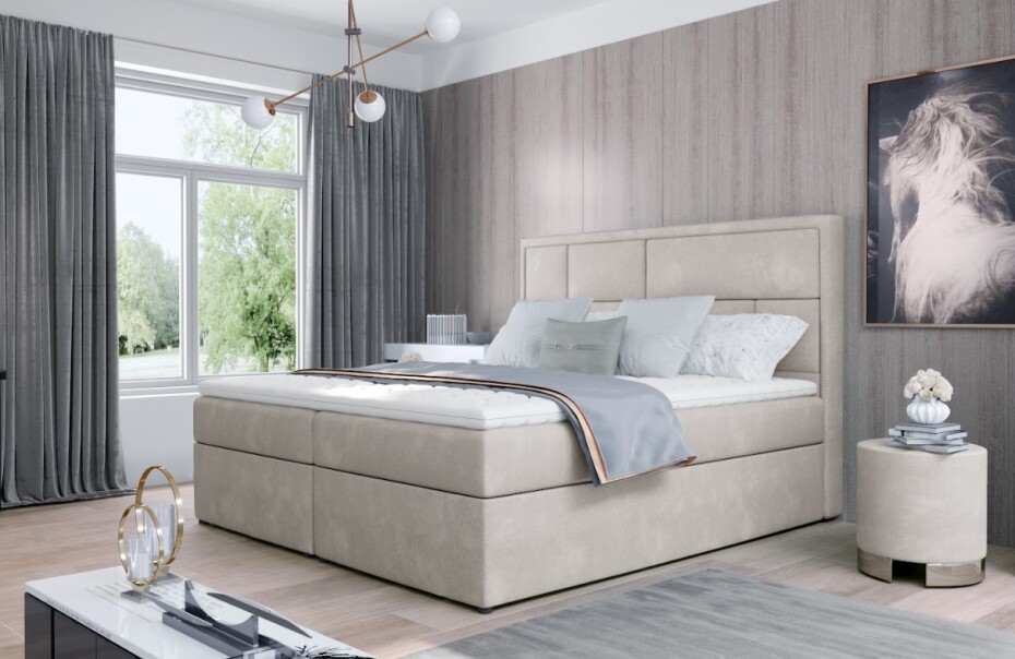 Artelta Manželská postel MERON Boxspring | 160 x 200 cm Barva: Dora 28 - main (7)