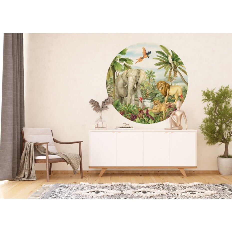Kruhová fototapeta Jungle 125 x 125 cm, 2 díly - main (1)