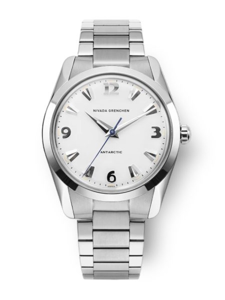 Nivada Grenchen Antarctic 35 mm - White Luminova - Bracelet Flat Link - main (0)