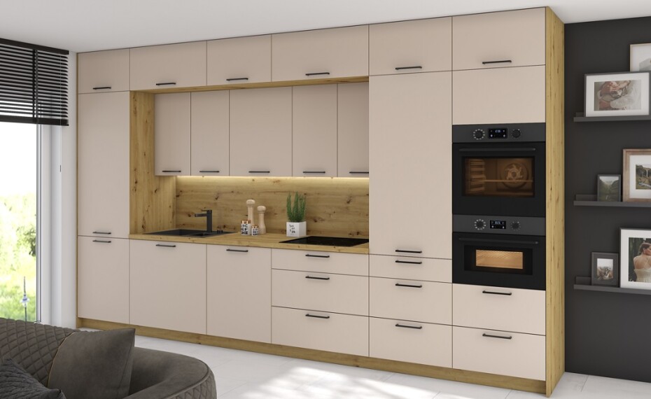 ArtExt Kuchyňská skříňka horní BONN | W8B 90 Aventos Barva korpusu: Grey - main (2)