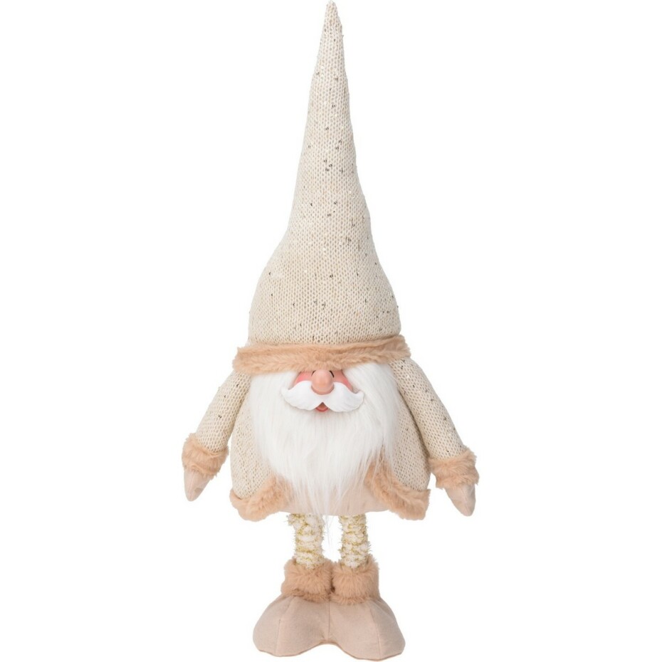 Vánoční dekorace Santa, teleskop. nohy , 112 cm, zlatá / krémová - main (0)
