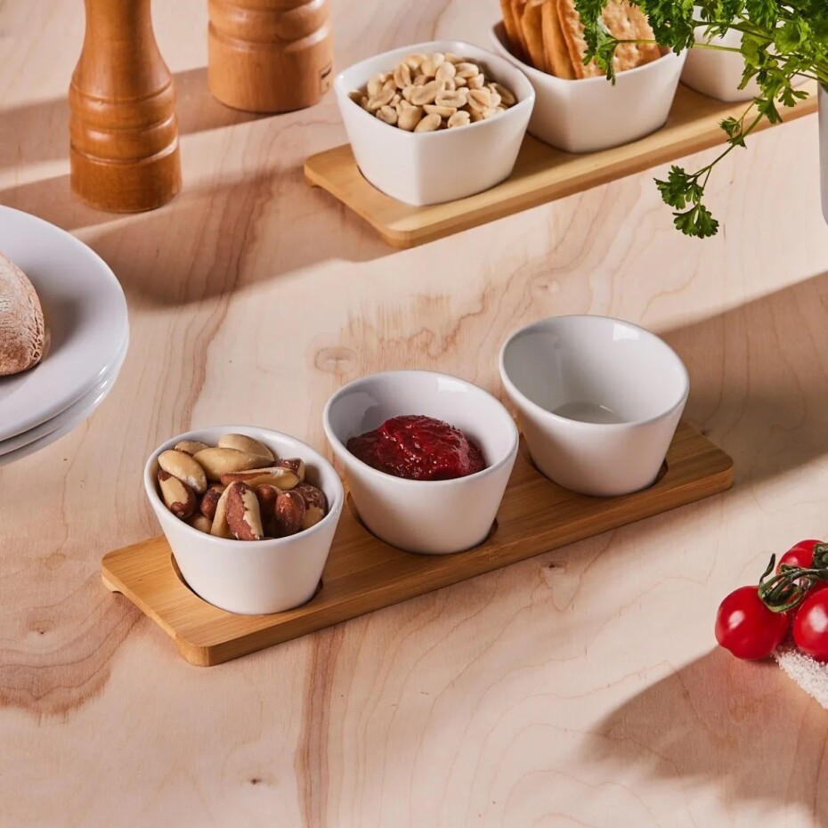 Altom Porcelánový set na dipy na bambusovém podnosu Regular 150 ml, 3 ks - main (7)
