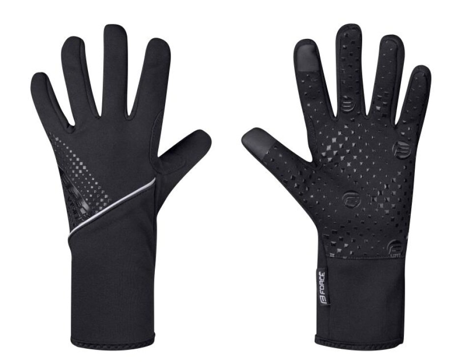 Force VISION černé softshell cyklistické rukavice - main (0)