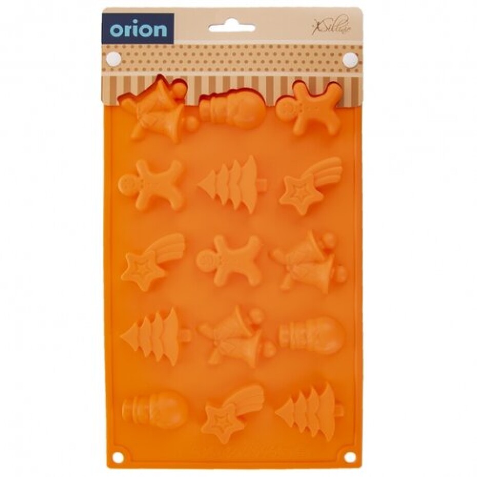 Orion Silikonová forma na pečení Vánoce, oranžová - main (1)