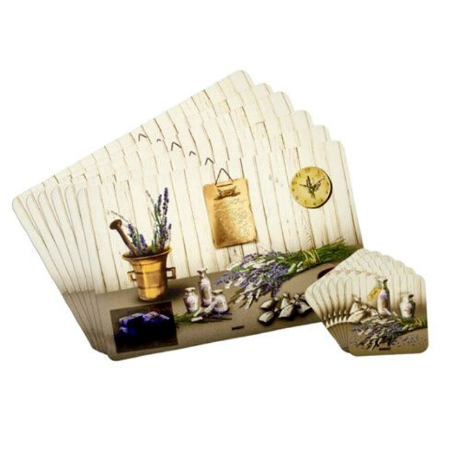 Banquet Prostírání Lavender, 6 ks 43 x 28 cm, 6 ks 10 x 10 cm - main (0)