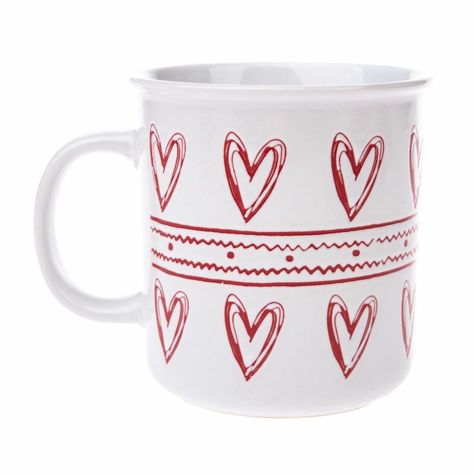 Vánoční keramický hrnek Christmas heart II bílá, 710 ml - main (0)