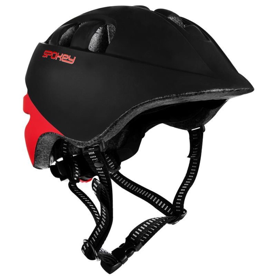 Spokey CHERUB Dětská cyklistická přilba IN-MOLD, 48-52 cm, černo-červená - main (0)