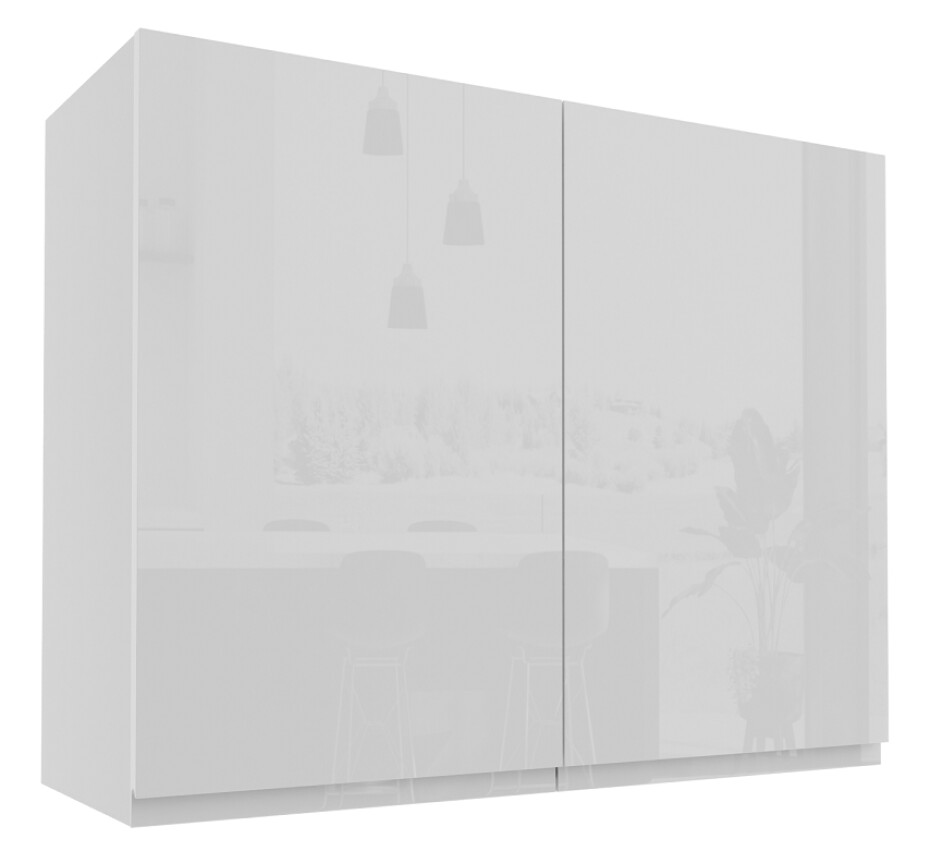 ArtExt Kuchyňská skříňka horní FLORENCE lesk | W3 90 Barva korpusu: Grey - main (1)