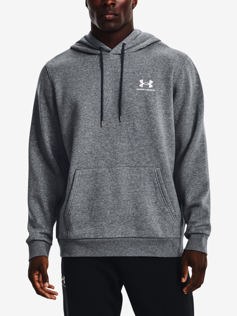 Pánská mikina Under Armour  Essential Fleece Hoodie-GRY XXL - main (0)