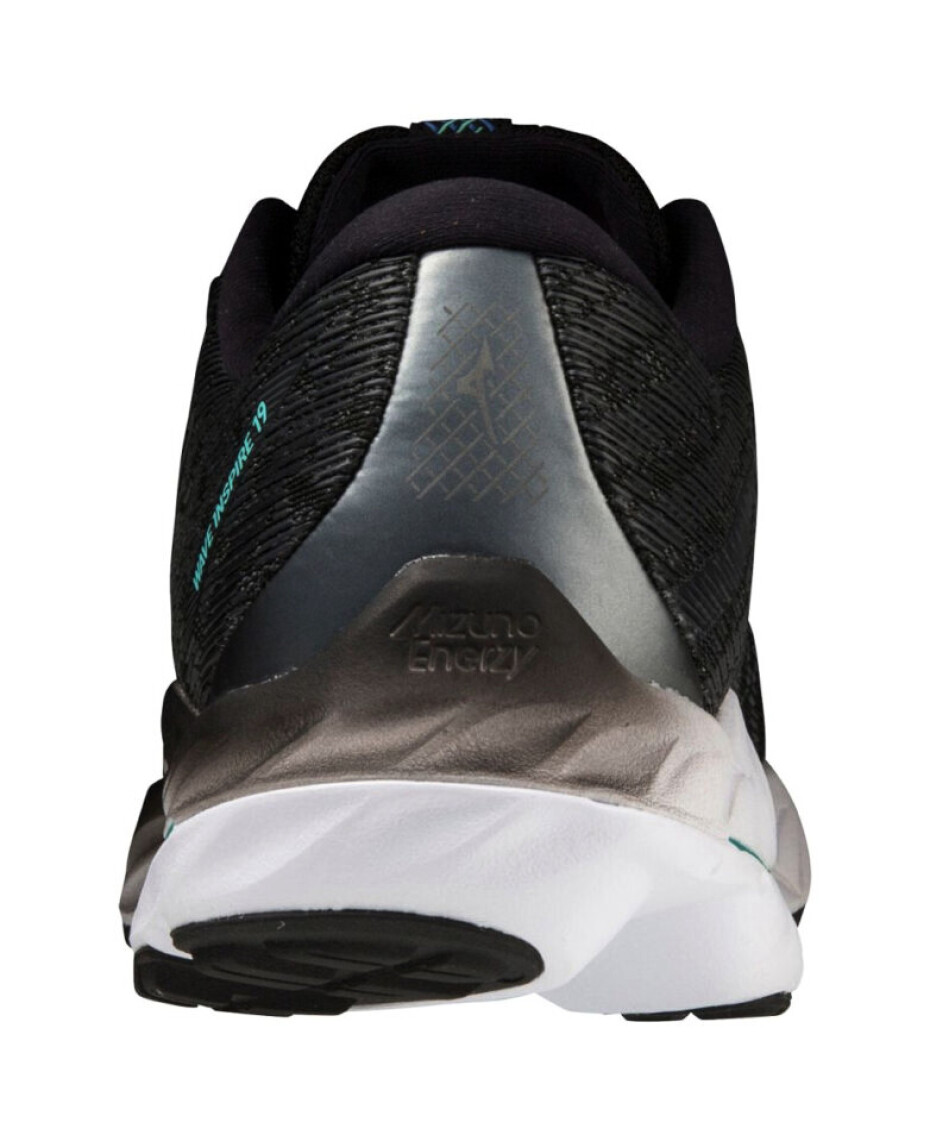 Pánská běžecká obuv Mizuno Wave Inspire 19 Black/Metallic Gray/Biscay Green UK 10 - main (4)