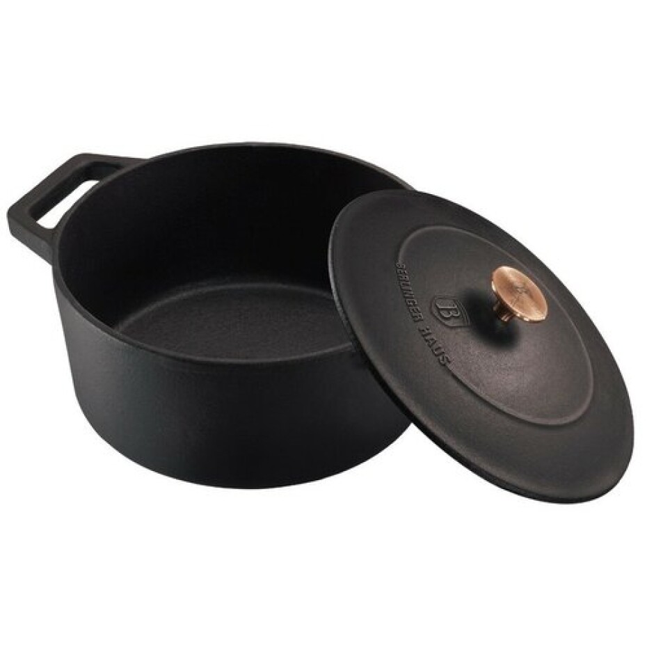 Berlinger Haus Litinový hrnec s poklicí Black Rose Collection, 20 cm - main (1)