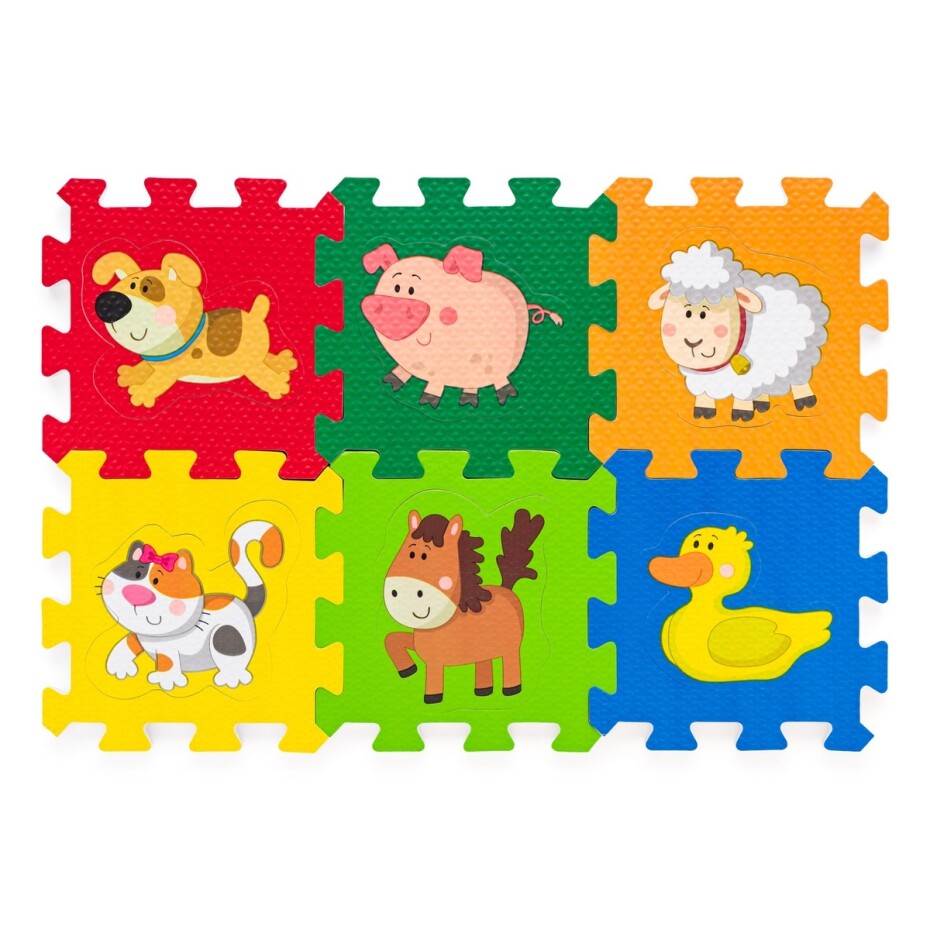 Plastica Pěnové puzzle ze zvířátky, 6 ks - main (0)