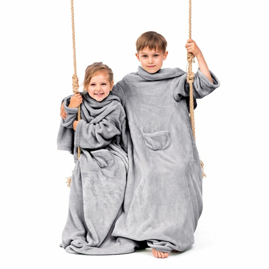 Decoking Deka s rukávy Lazy Kids ocelová, 90 x 105 cm - main (2)