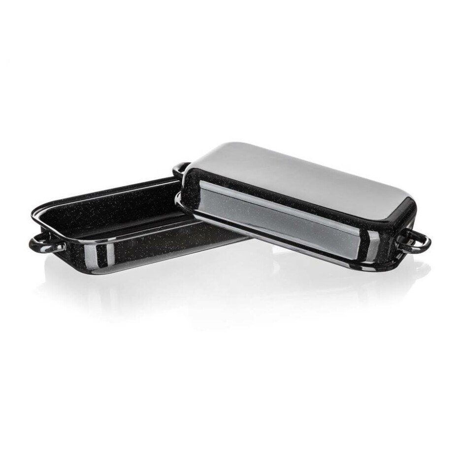 Banquet 2dílný hranatý smaltovaný pekáč CULINARIA Black, 35 cm - main (4)
