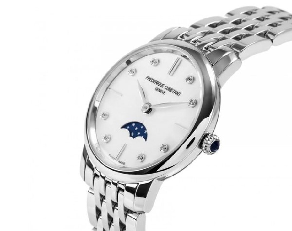 Frederique Constant Slimline Ladies Moonphase Quartz FC-206MPWD1S6B - main (4)
