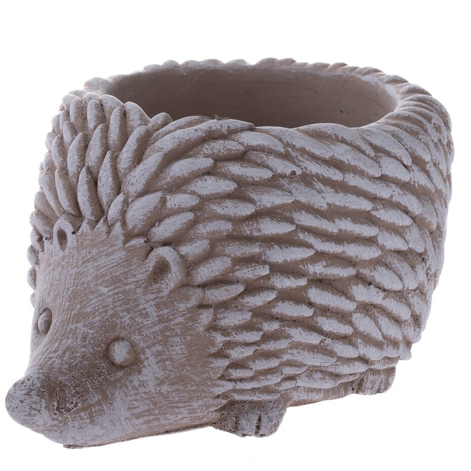 Betonový obal na květináč Ježek, 17 x 9 x 12,5 cm - main (0)
