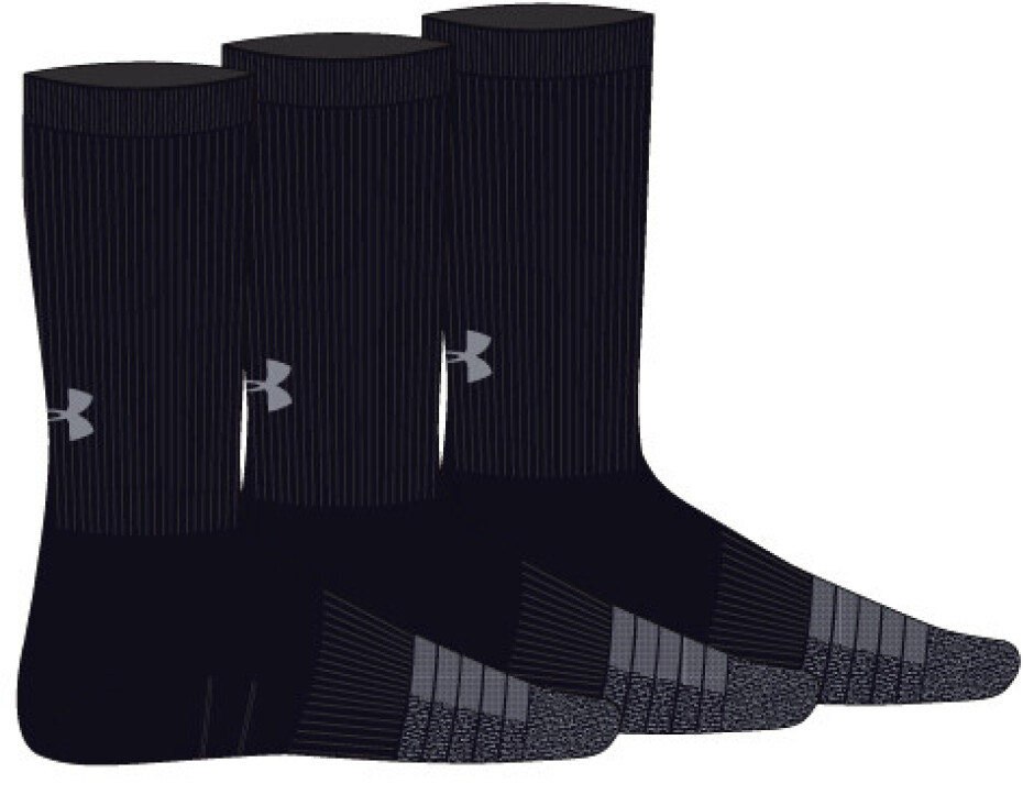 Under Armour ponožky Heatgear Crew 001BlackBlackSteel 3 pack - main (0)