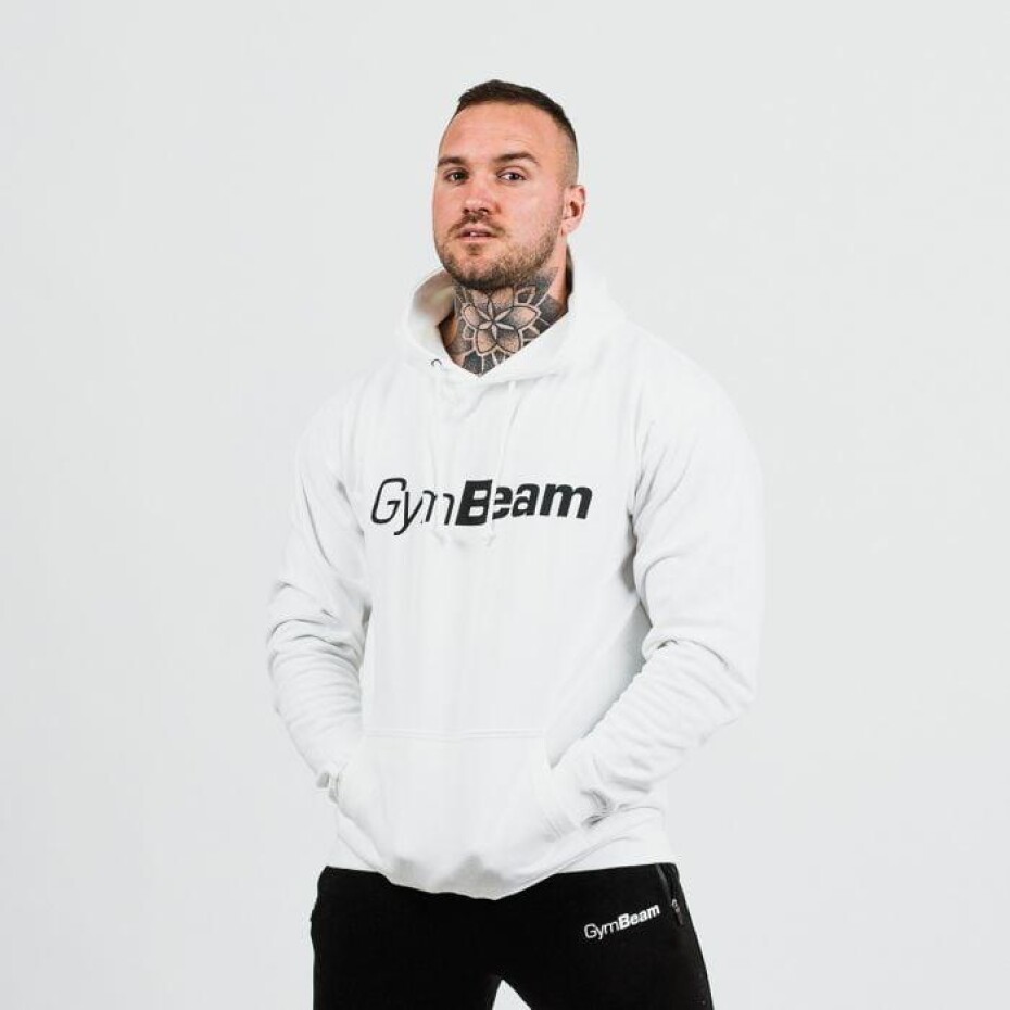 GymBeam Mikina PRO Hoodie White - main (0)