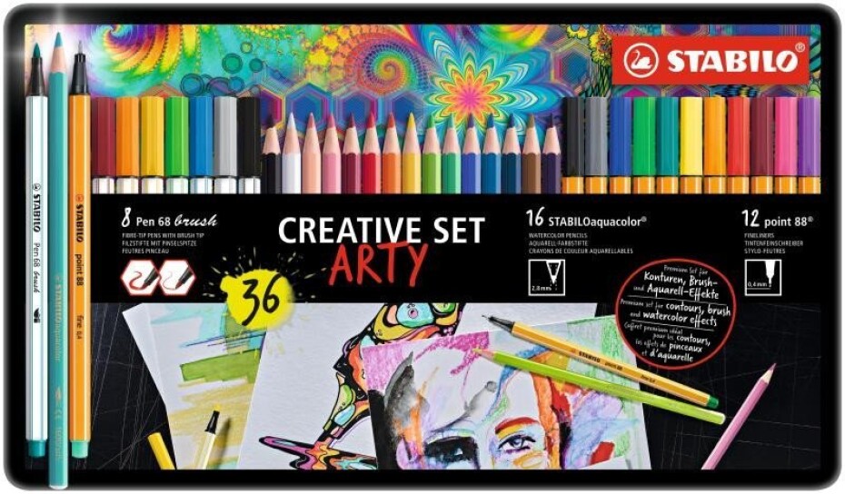 STABILO Arty Sada 36 ks aquacolor,pen 68 brush,point 88 - main (0)