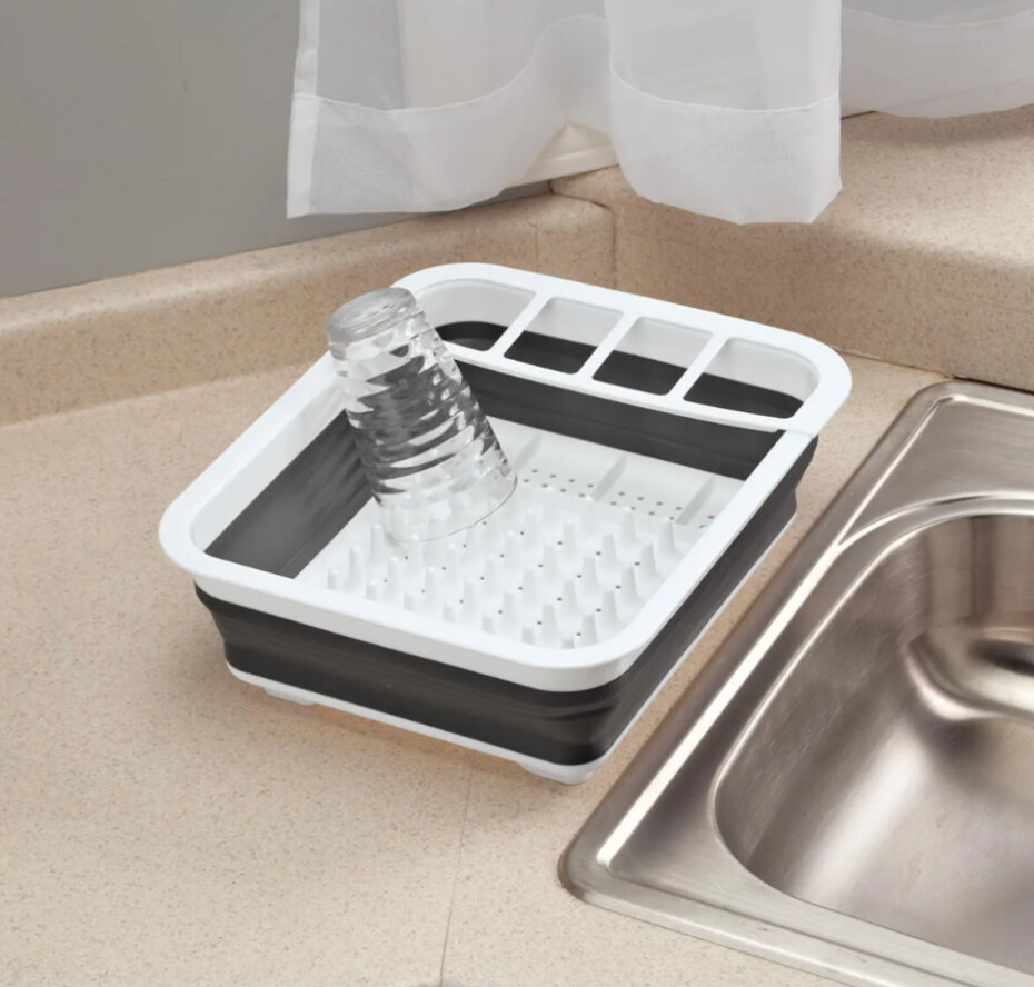 4Home Skládací silikonový odkapávač na nádobí Clean - main (4)