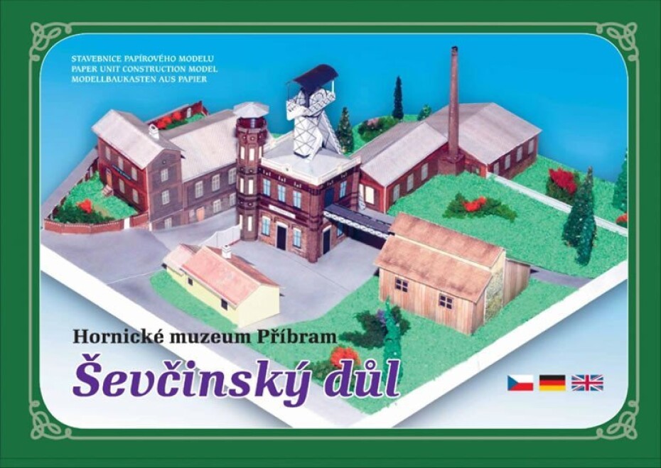Hornické muzeum Příbram Ševčinský důl - Stavebnice papírového modelu - main (0)