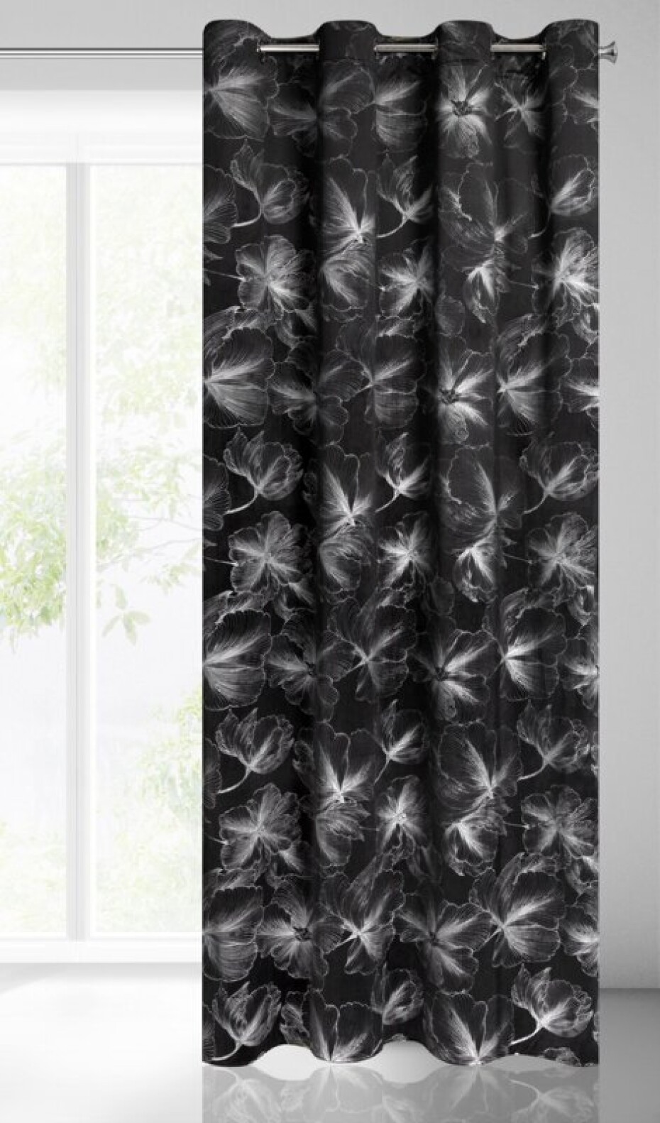 ArtFir Závěs STELLA K | černá/stříbrná 140 x 250 cm - main (2)