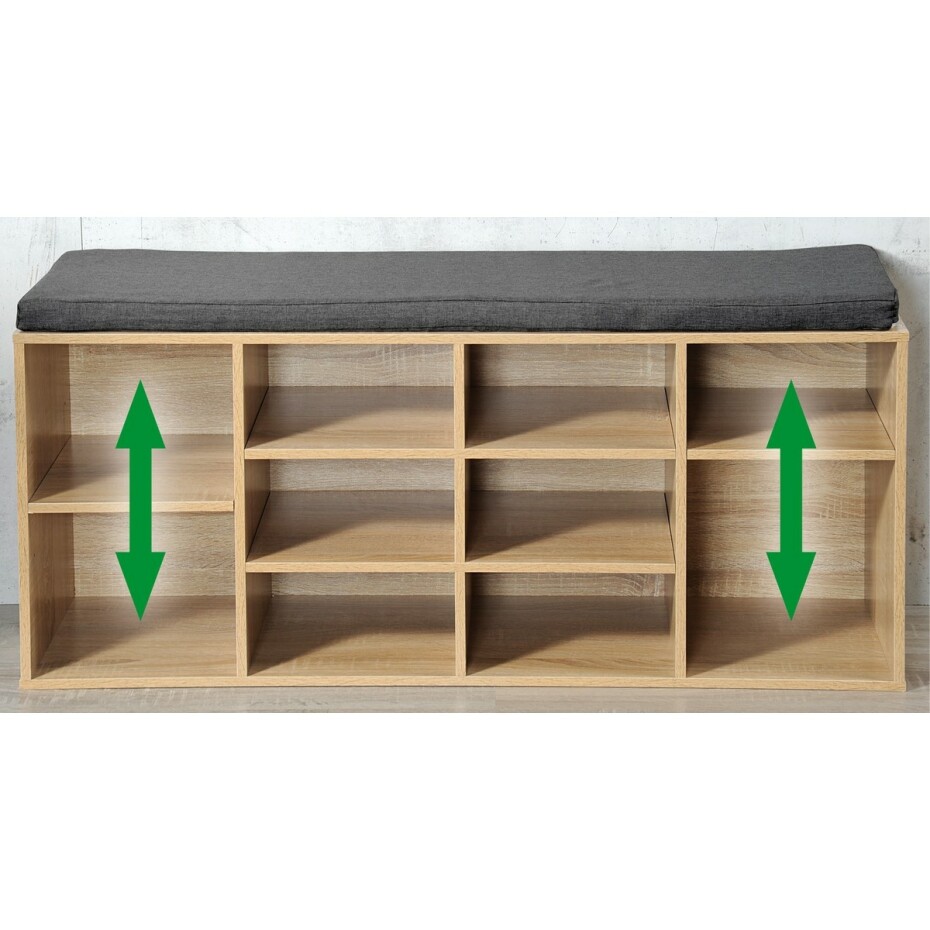 Kesper 15920 Botník s podsedákem, dekor dub, 103,5 x 48 x 29,5 cm - main (2)