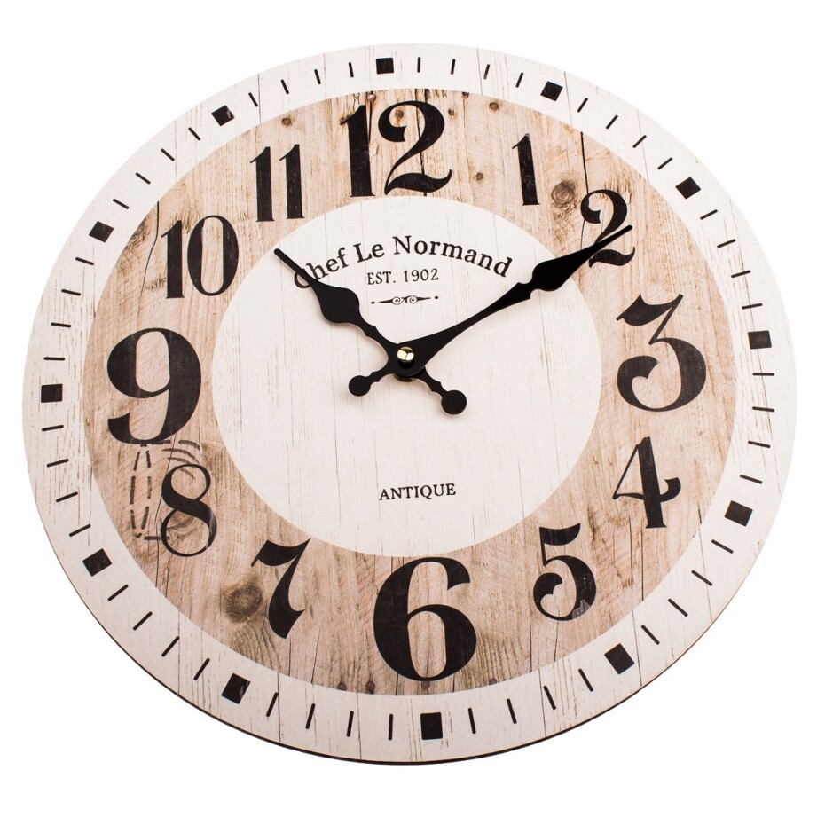Dřevěné nástěnné hodiny Chef le Normand, pr. 34 cm - main (0)