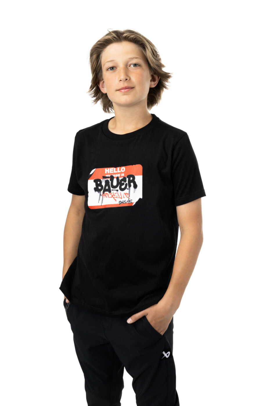 Dětské tričko Bauer  Name Tag Tee Black S - main (0)