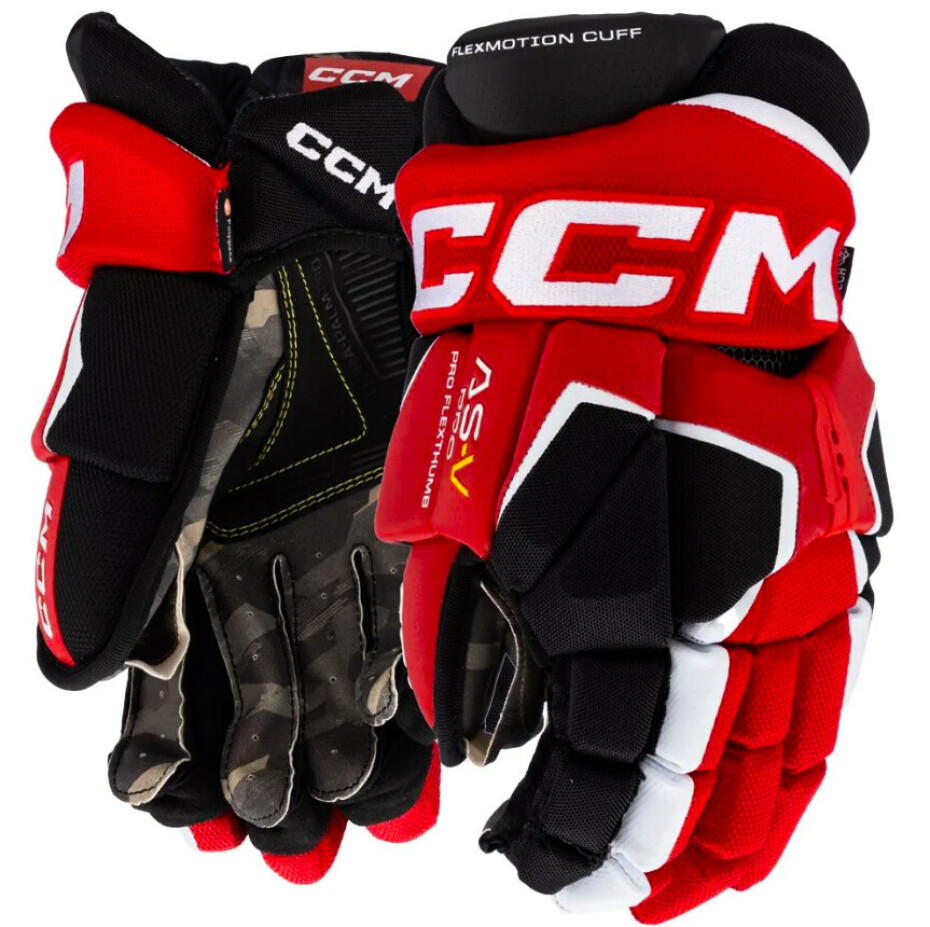 Hokejové rukavice CCM Tacks AS-V PRO Black/Red/White Senior 13 palců - main (1)