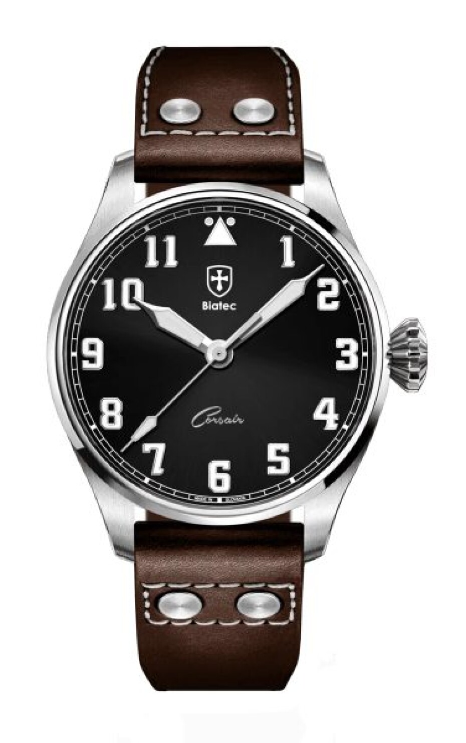 Biatec Corsair CS 01 N - Tmavě hnědý kožený pilot řemínek - main (0)