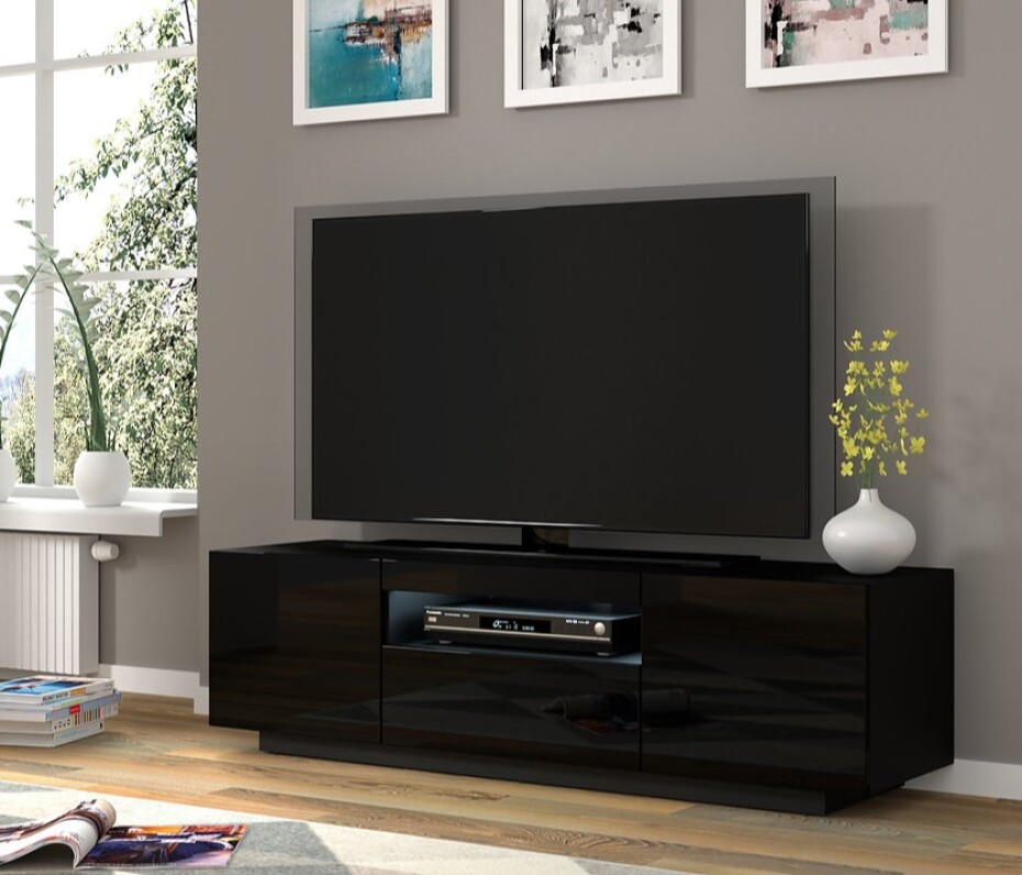 ARTBm TV stolek AURA 150 | černý lesk - main (4)