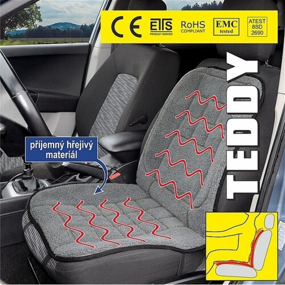 Compass Potah sedadla vyhřívaný s termostatem 12V TEDDY přední - main (4)