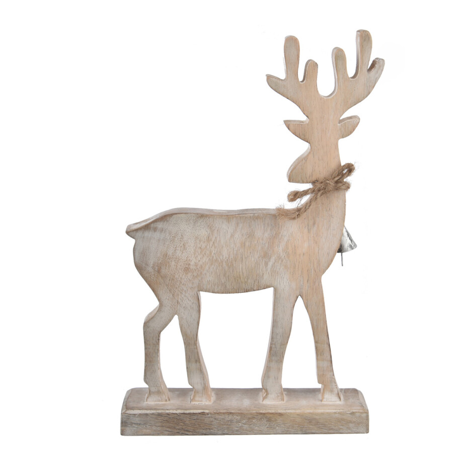 4Home Dekorace z mangového dřeva Nordic Reindeer, 33 cm - main (4)