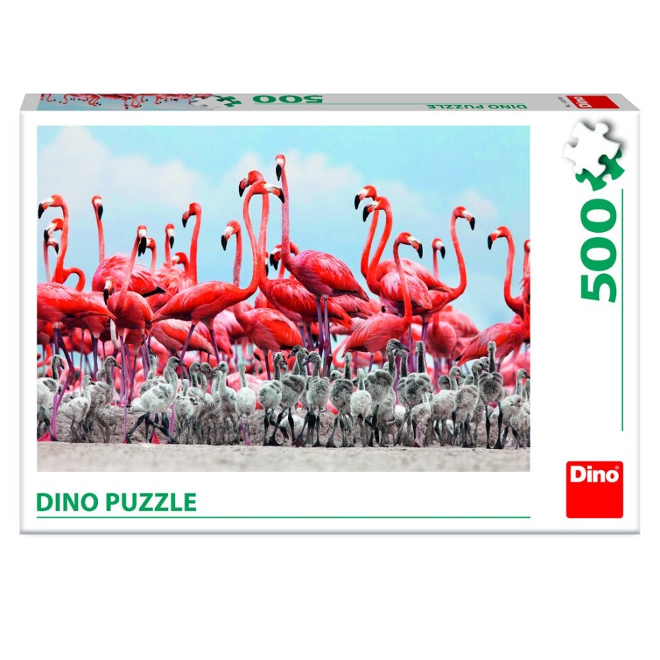 Puzzle Hejno plameňáků 500 dílků - Dino - main (0)