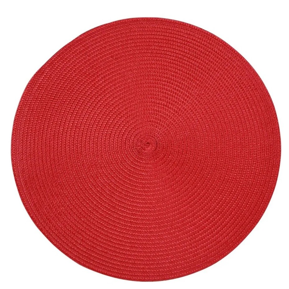 Altom Prostírání Straw červená, pr. 38 cm, sada 4 ks - main (0)