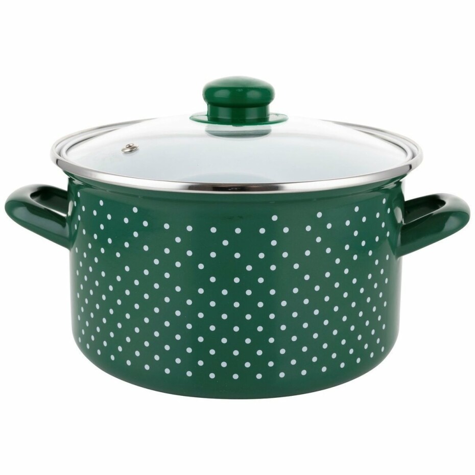 Smaltovaný hrnec RETRO 16 cm, zelená - main (0)