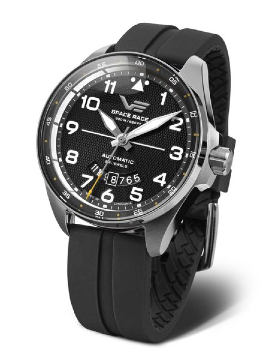 Vostok Europe Space Race Automatic Line YN55-325A745S - Černý silikonový řemínek - main (2)
