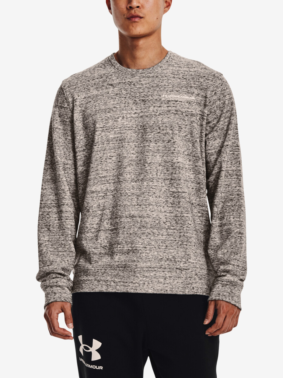 Under Armour UA Rival Terry Logo Crew-WHT 1373384-112 - main (0)