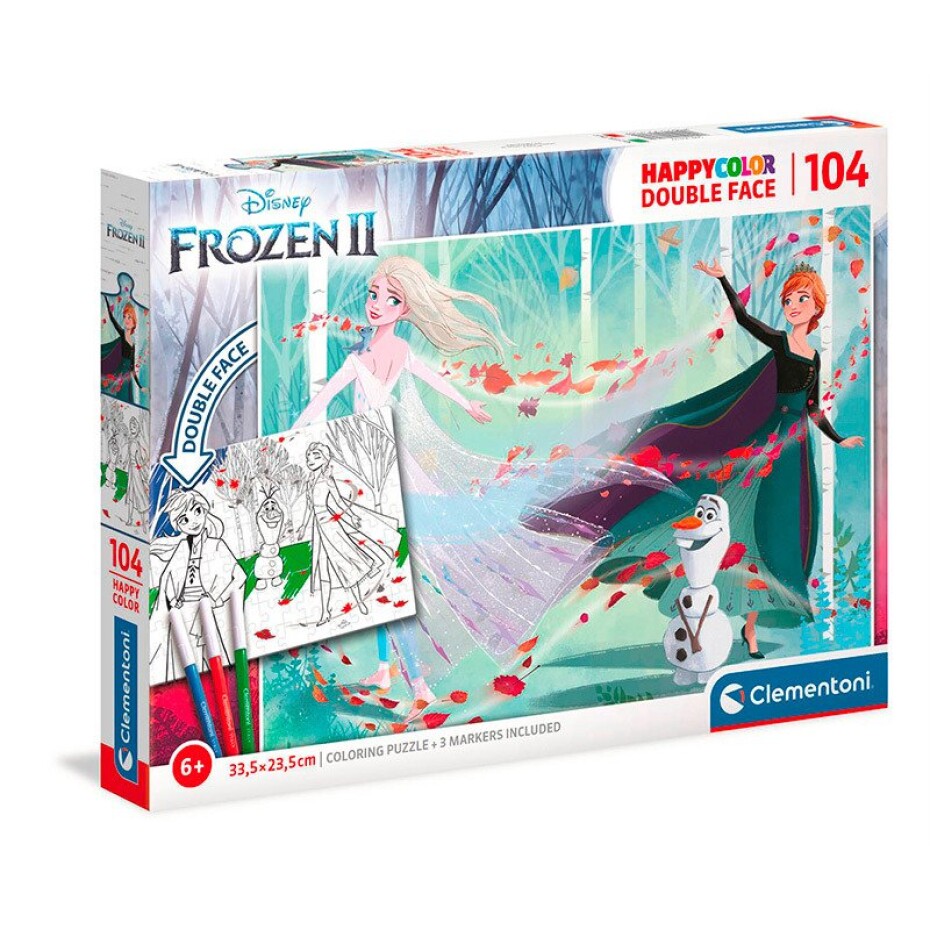 Clementoni Puzzle Double face colouring - Frozen 2, 104 dílků - Russ - main (0)
