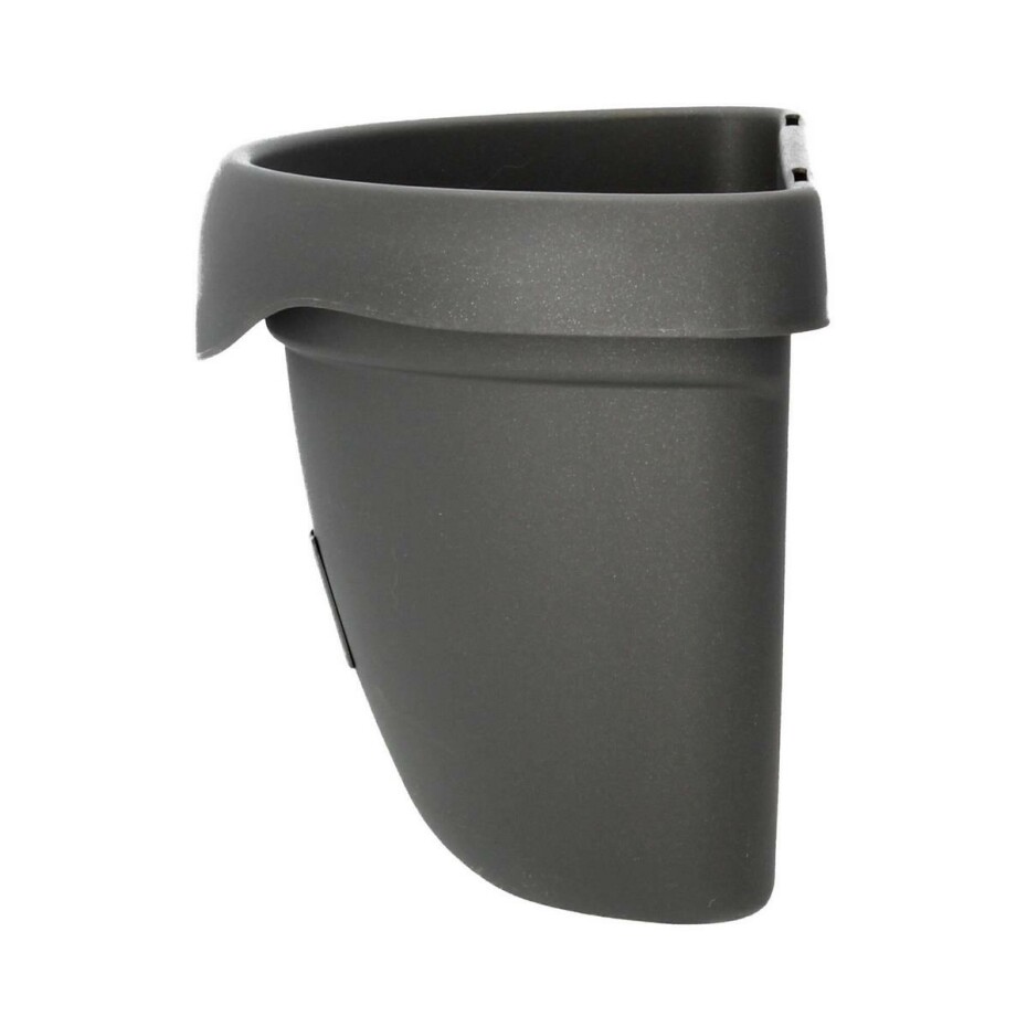 Plastia květináč samozavlažovací Siesta - na zeď 29 cm antracit - main (3)
