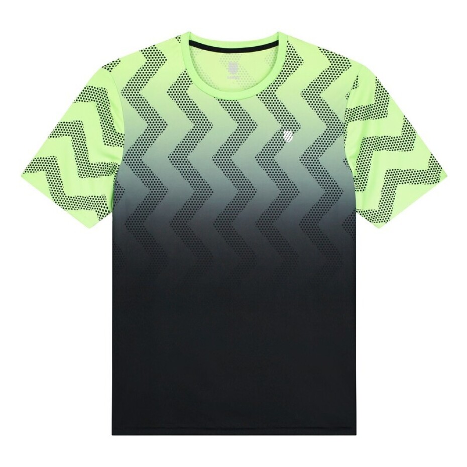 Pánské tričko K-Swiss  Hypercourt Print Crew Green/Blue L - main (0)
