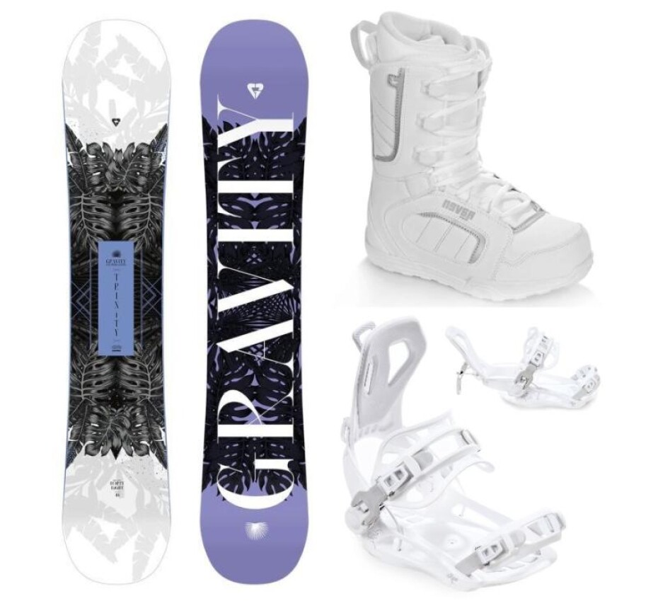 Gravity Trinity 24/25 snowboard + Raven Fastec FT360 white vázání + Raven Pearl white boty - main (0)