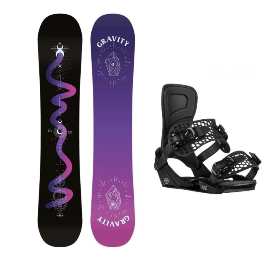 Gravity Sirene Black 24/25 dámský snowboard + Gravity Rise black vázání - main (0)